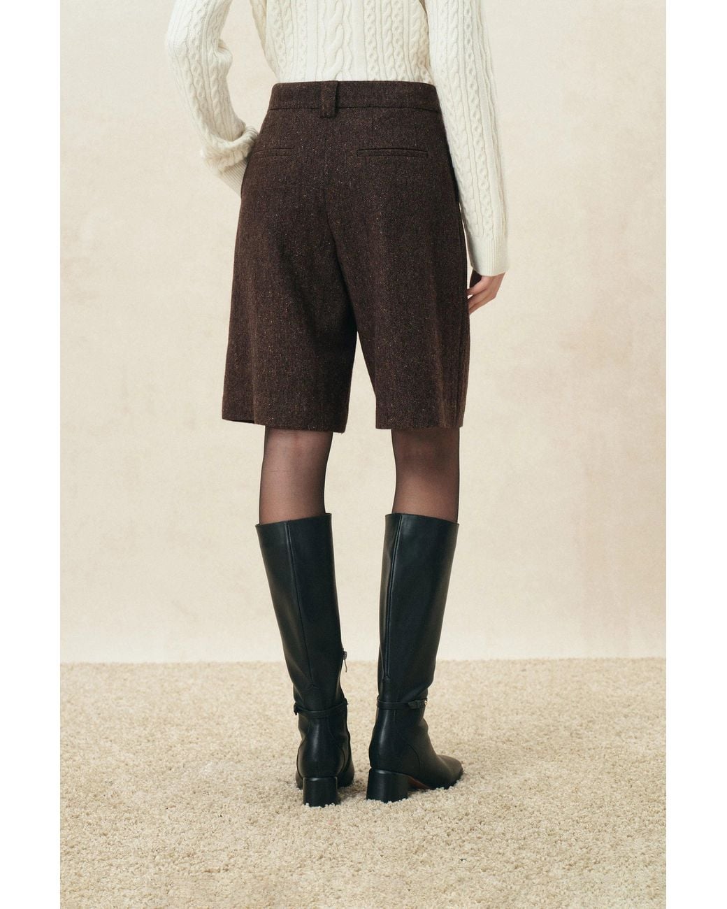Fabrique Multicolor Isla Flecked Bermuda Tailored Shorts