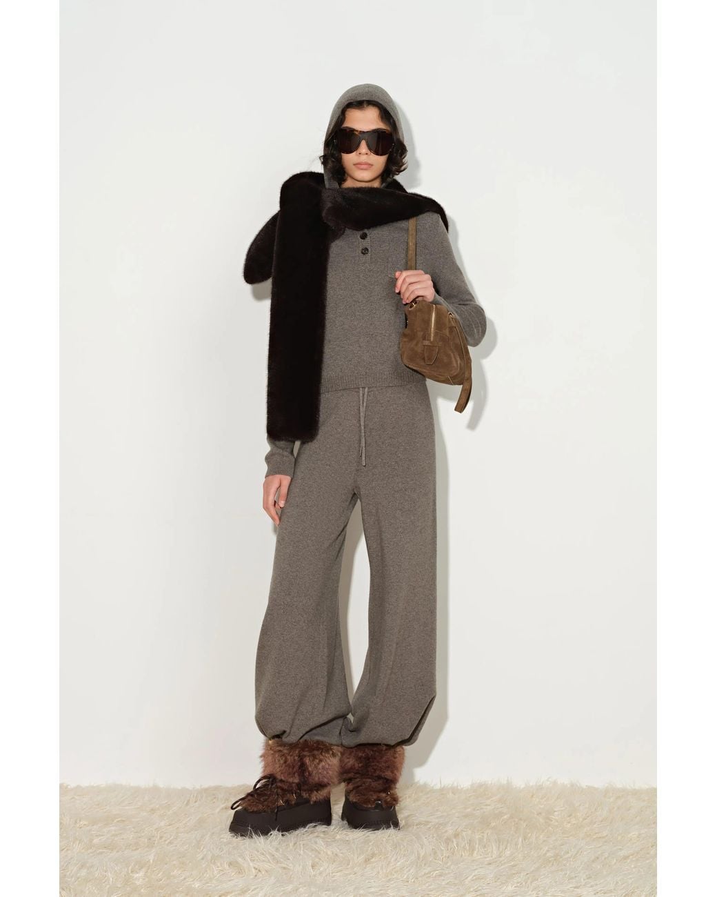 Fabrique Multicolor Amy Drawstring Elastic Waist Wide Leg Pants