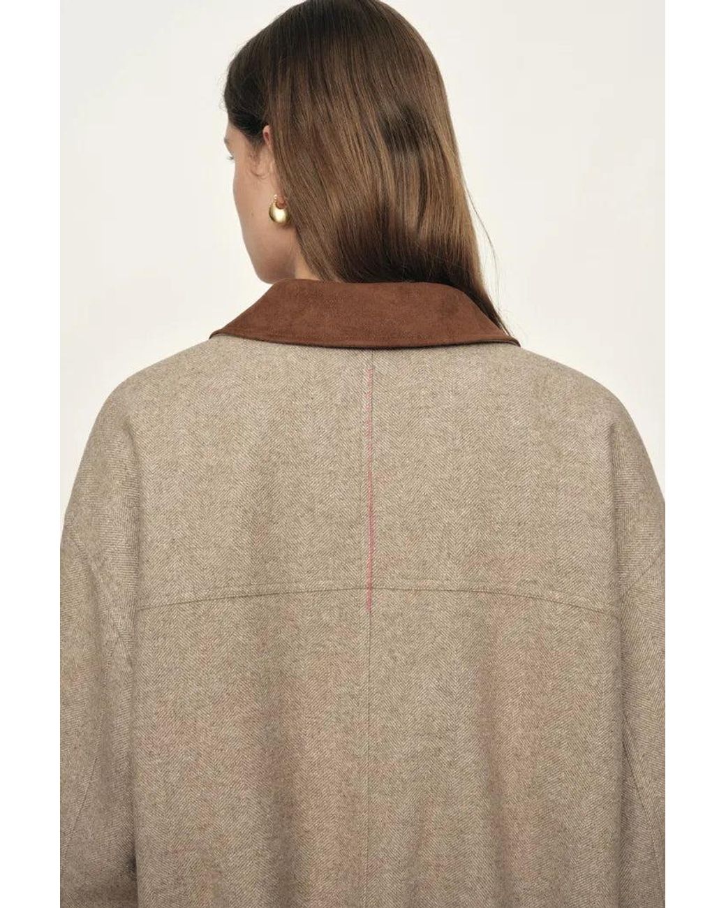 Fabrique Natural Dakota Tweed Baseball Jacket