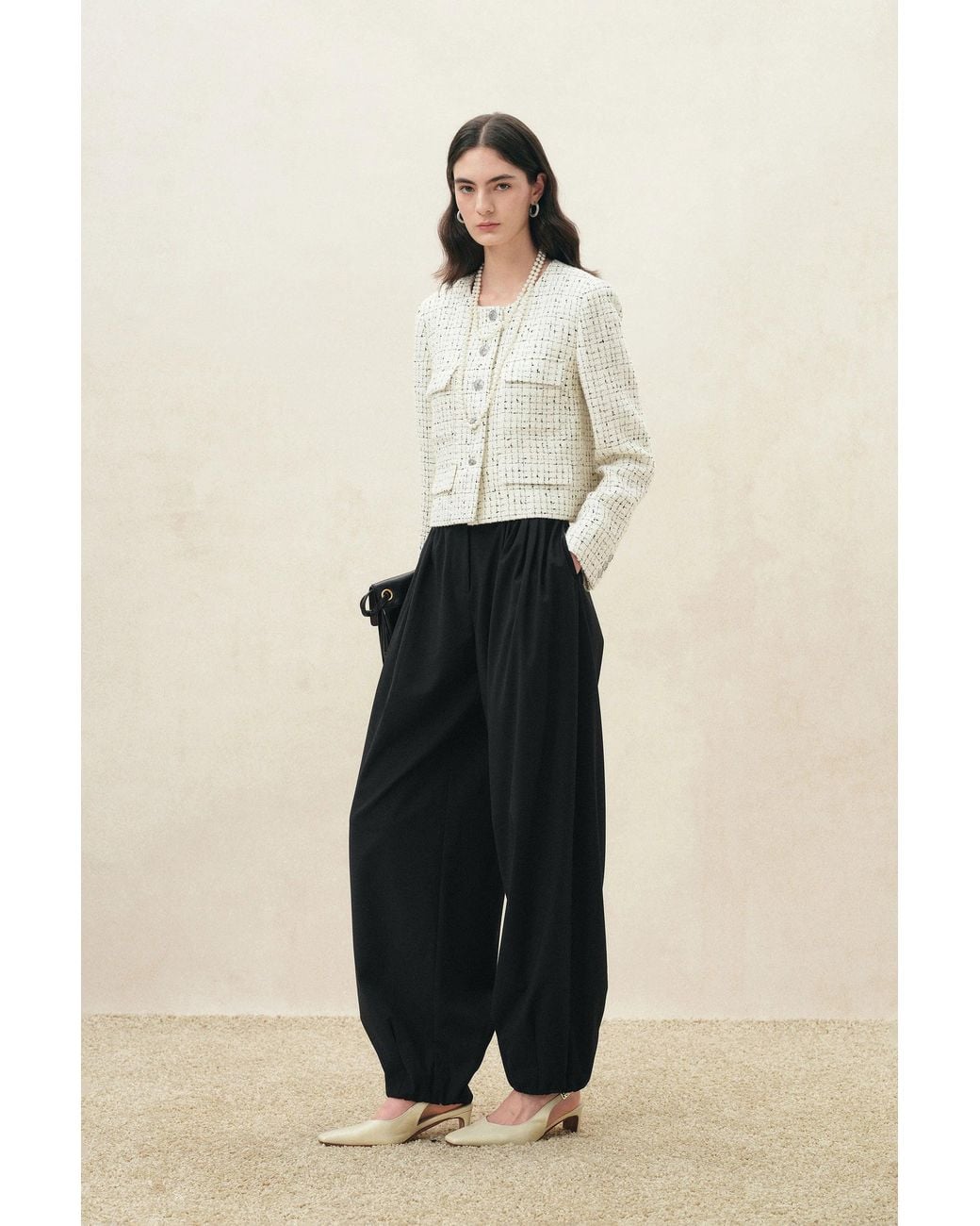 Fabrique Black Rio Drapey Balloon Pants