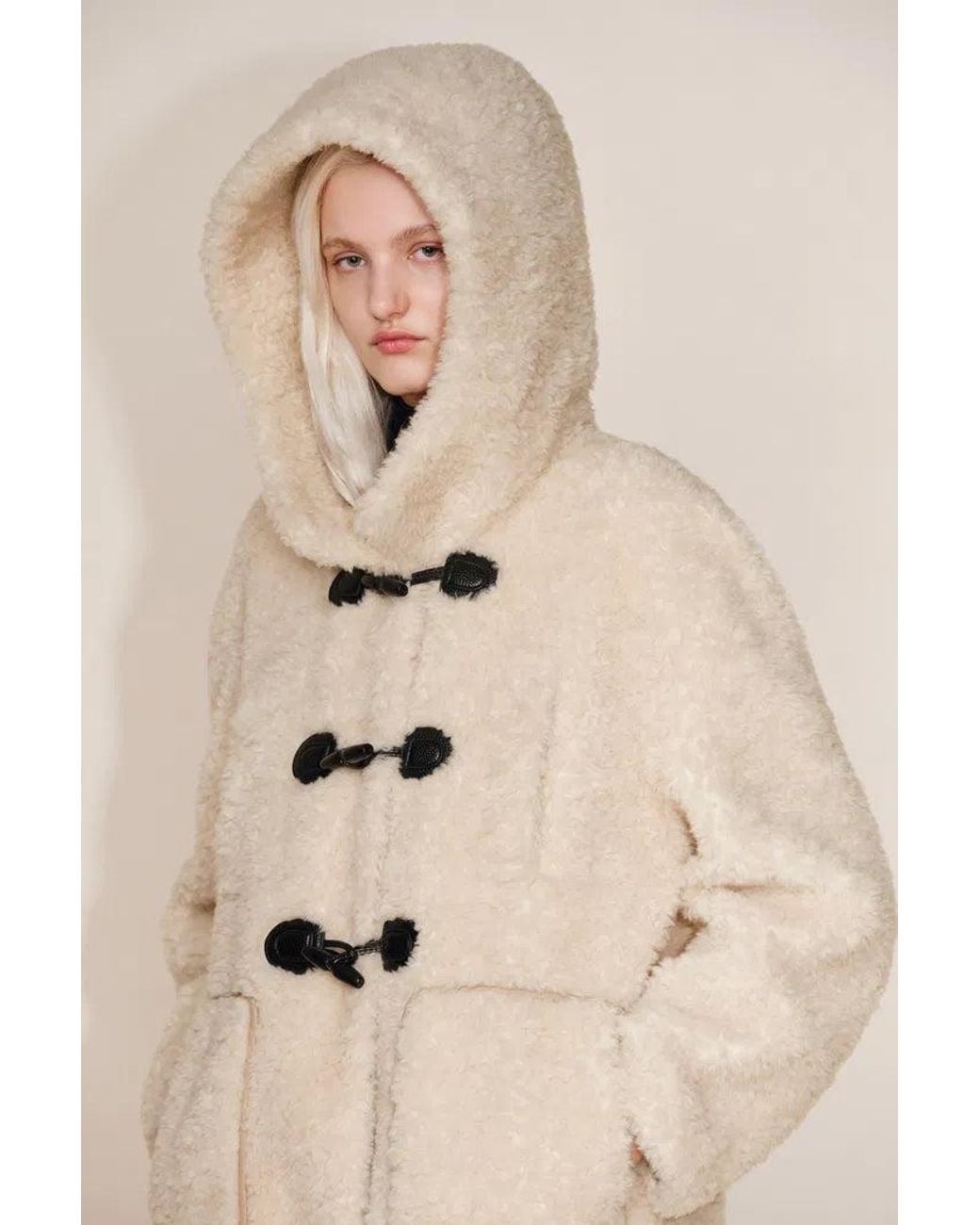 Fabrique Multicolor Cora Horn Button Hooded Jacket