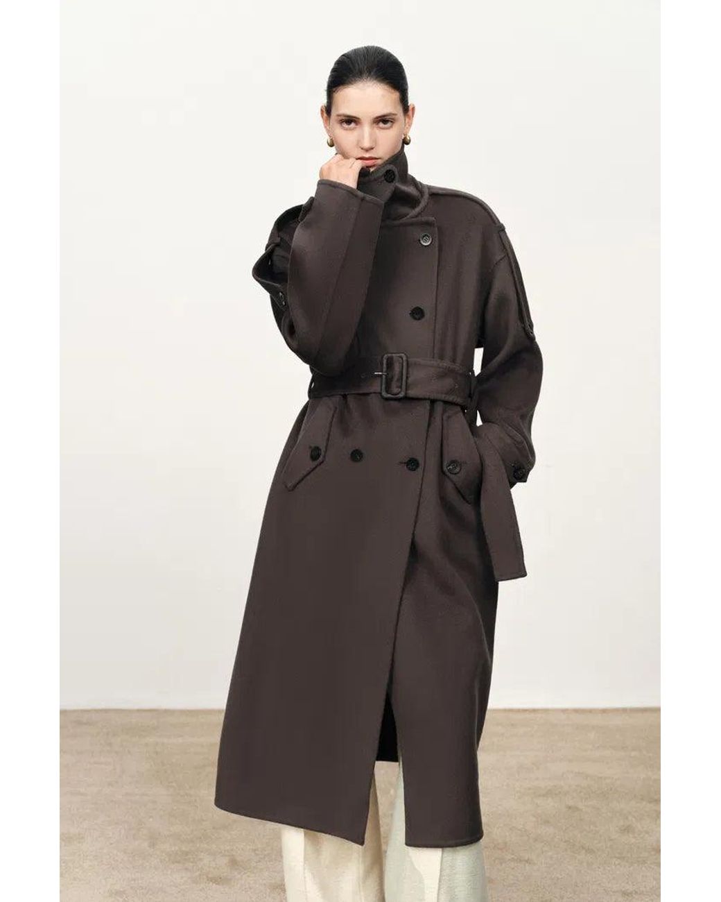 Fabrique Multicolor Tristan Double Breasted Long Coat