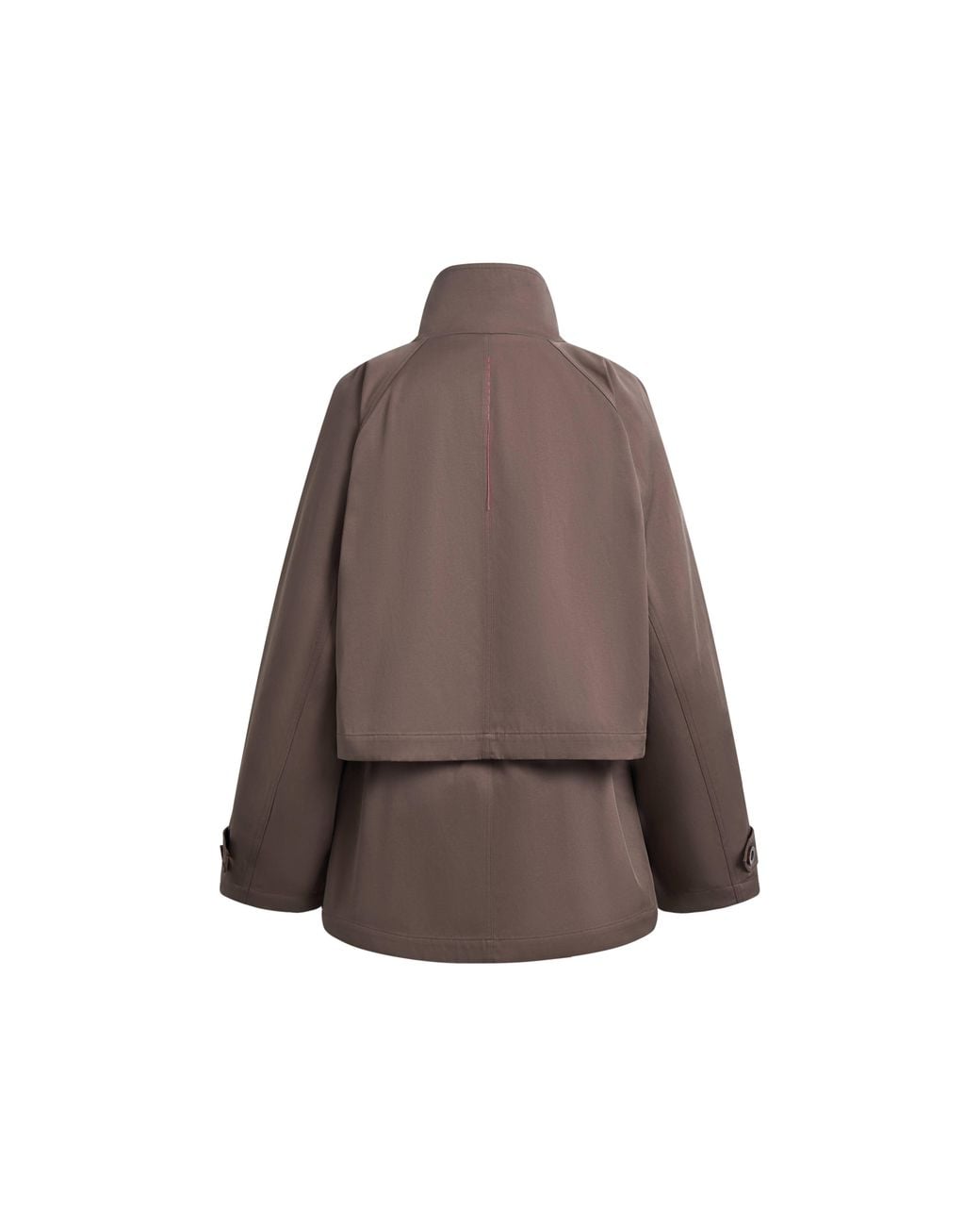 Fabrique Green Bower Double Breasted Cropped Trench Coat