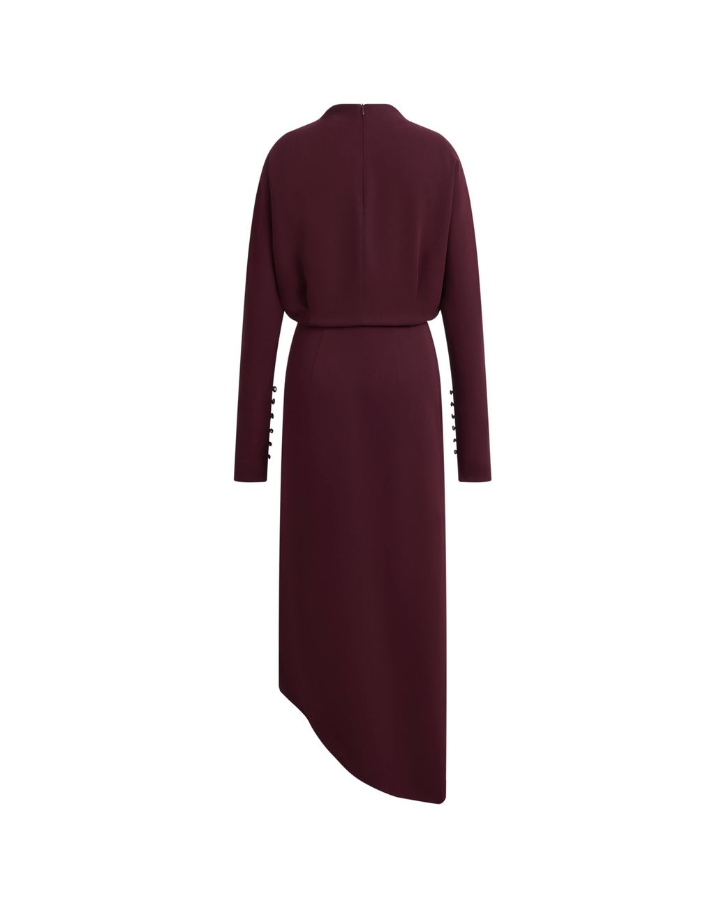 Fabrique Purple Munich Draped Layered Bodice Gigot Sleeve Dress