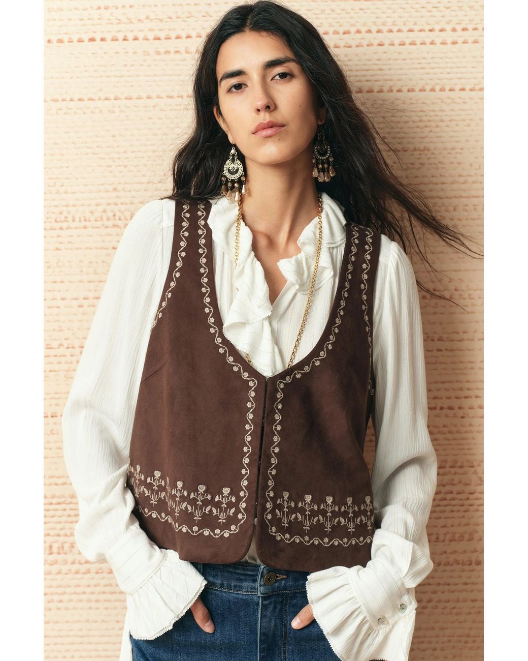 Fabrique Natural Vestsue Embroidery Vest