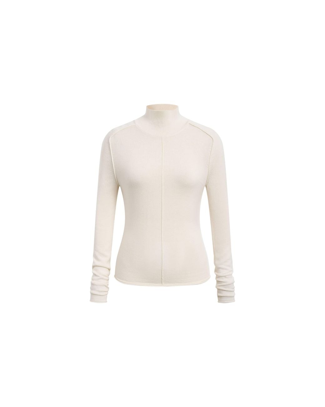Fabrique Blue Tilly Seamed Semi Sheer Knit Top