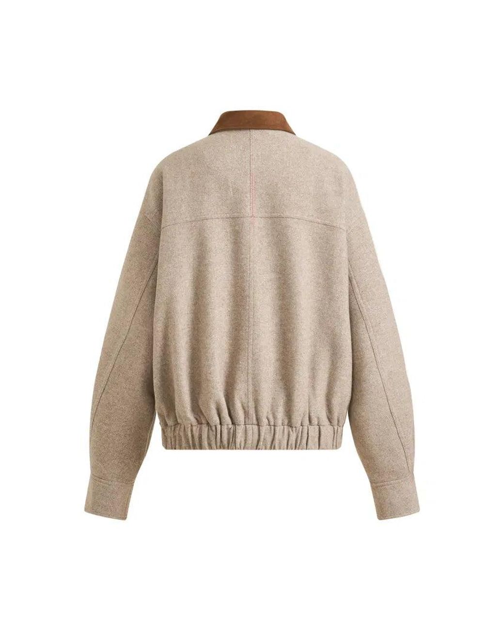 Fabrique Natural Dakota Tweed Baseball Jacket