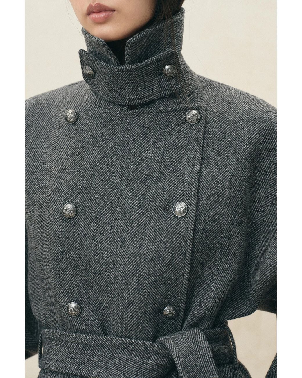Fabrique Blue Rae Napoleon Inspired Short Coat
