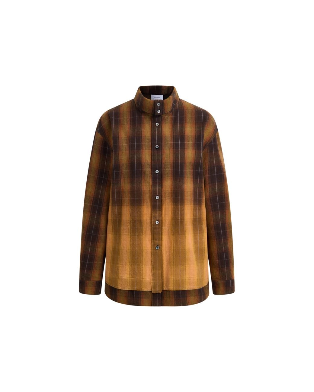Fabrique Natural Meliora Gradient Plaid Faux Layered Shirt