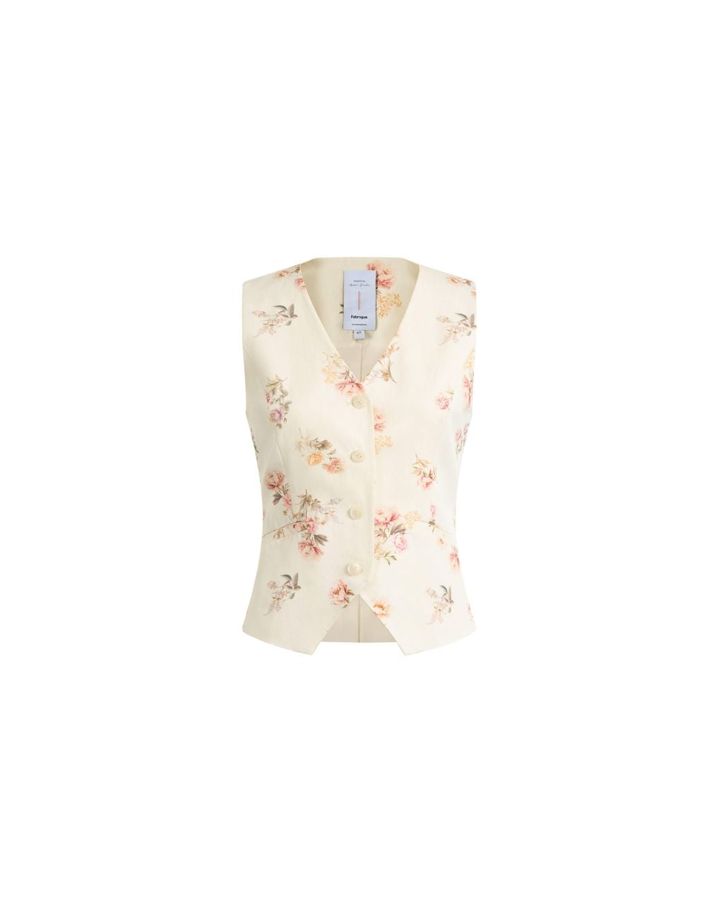 Fabrique Blue Flora Floral Sleeveless Vest Top