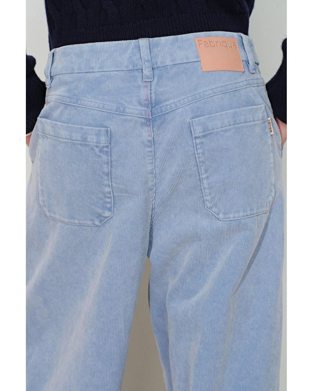 Fabrique Blue Honora Pleated Wide Leg Pants