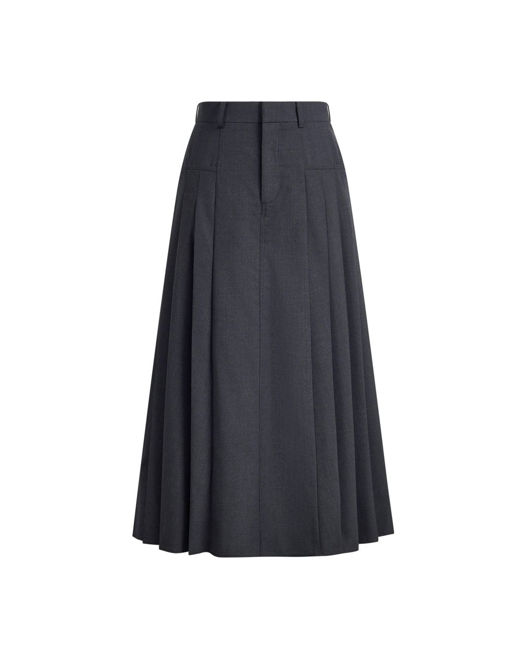 Fabrique Blue Gloria Pleated High Waist Skirt