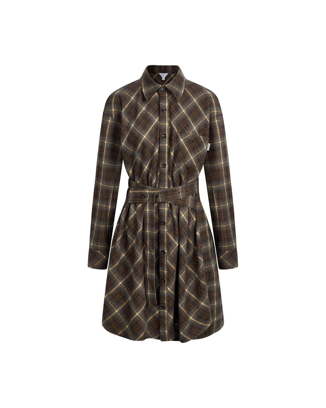 Fabrique Multicolor Holly Plaid Shirt Dress