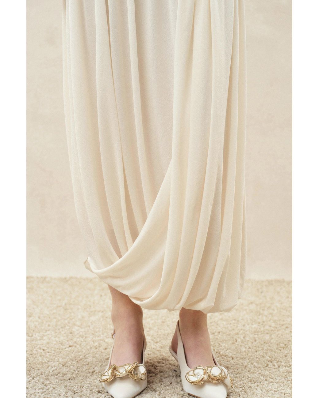 Fabrique Natural Hera Drapey One Shoulder Dress