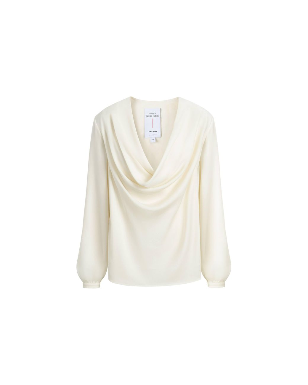 Fabrique Metallic Madrid Draped Shoulder Pad Blouse