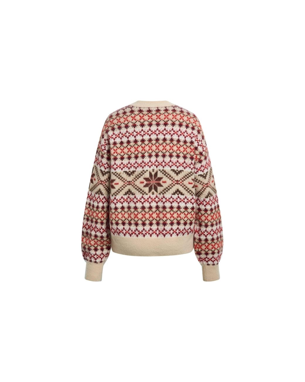 Fabrique Red Fiona Fair Isle Sweater