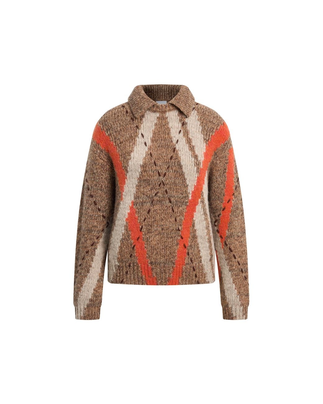 Fabrique Orange Sulwen Vintage Argyle Sweater