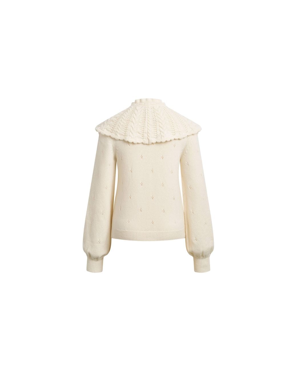 Fabrique Natural Agnes Crochet Textured Sweater