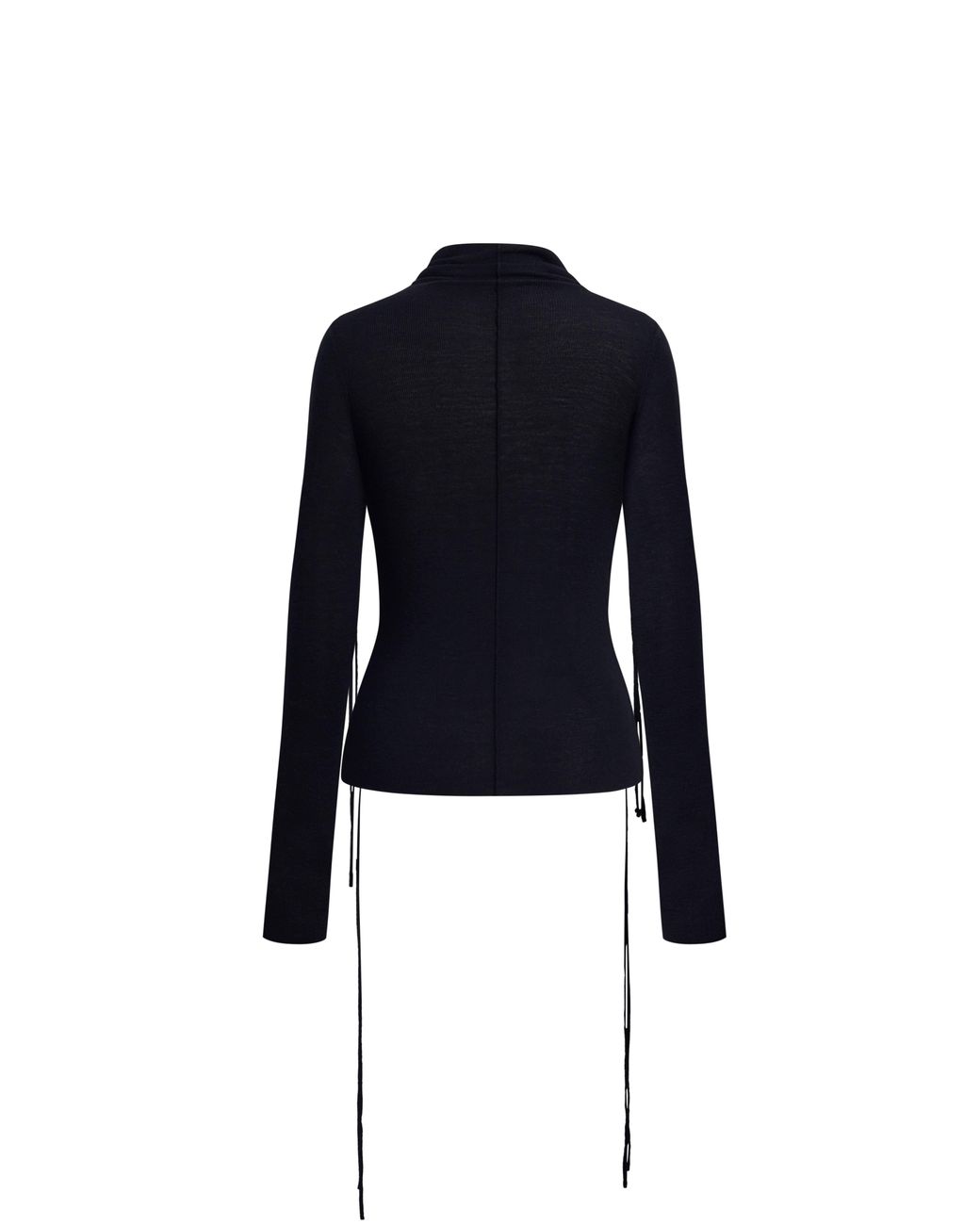 Fabrique Black Sibyl Turtleneck Fitted Top