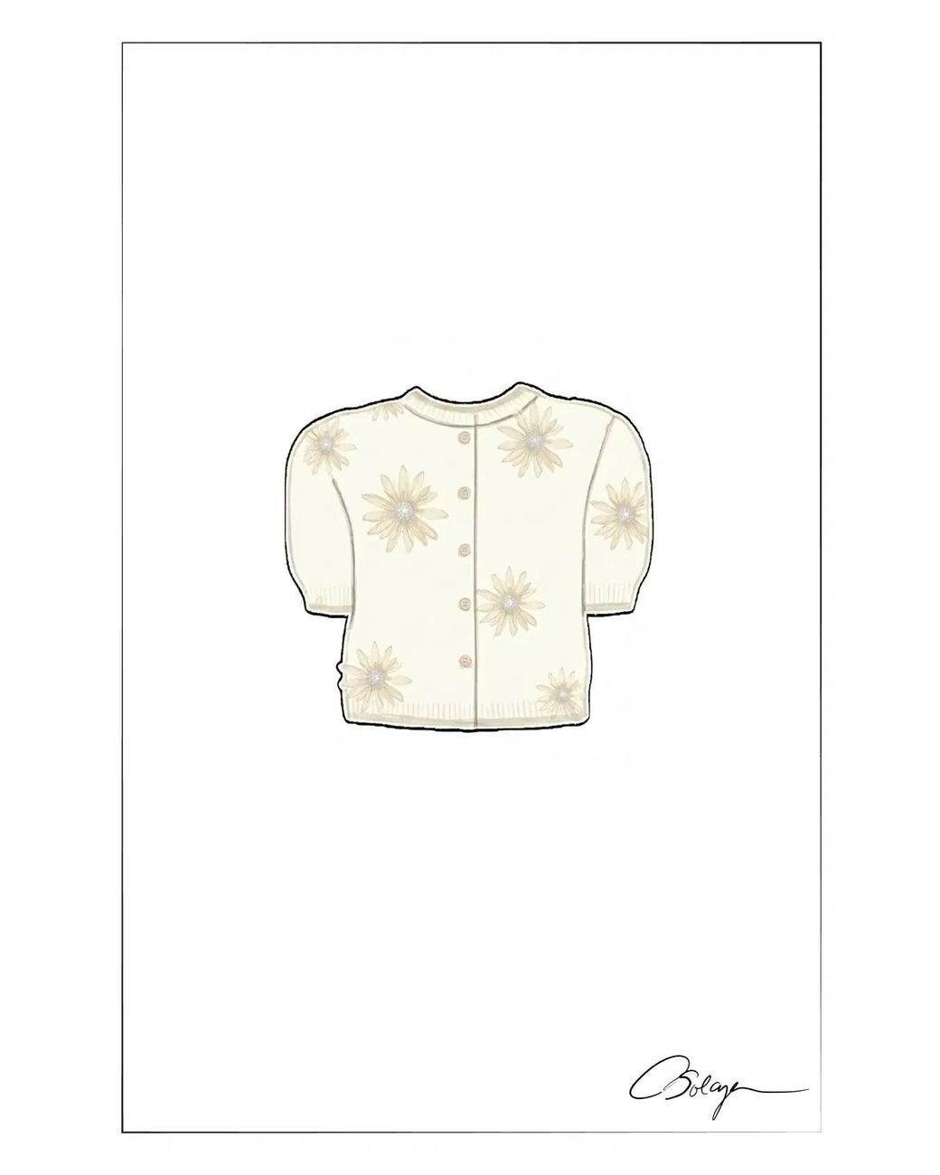 Fabrique Natural Léa Floral Embroidery Cardigan