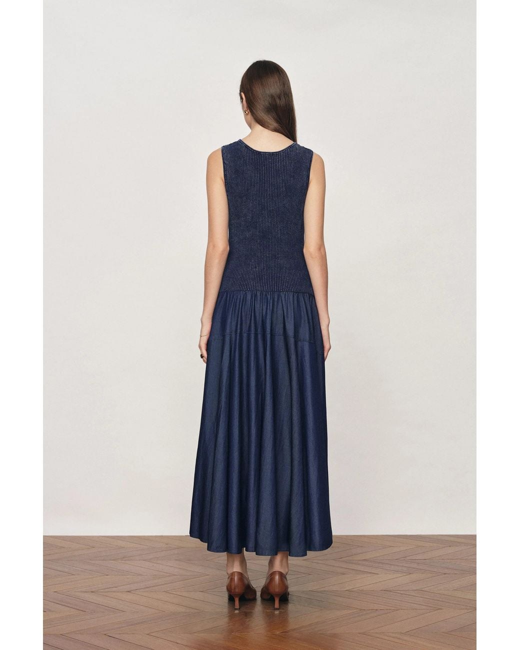 Fabrique Blue Keira Sleeveless Panel Dress