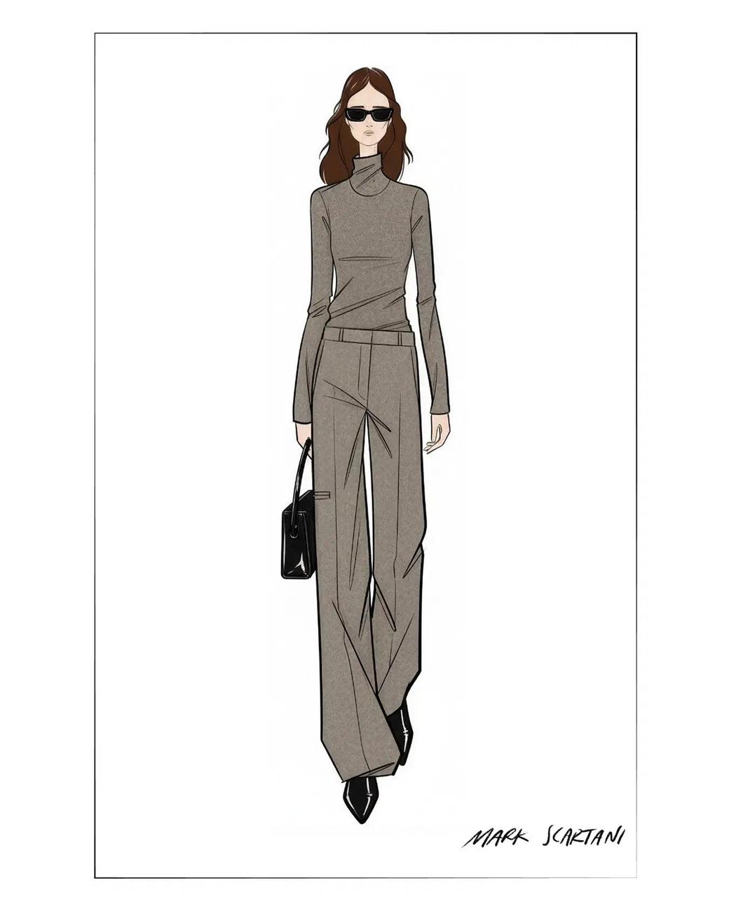 Fabrique Natural Cassia Metal Ring Slim Straight Leg Pants