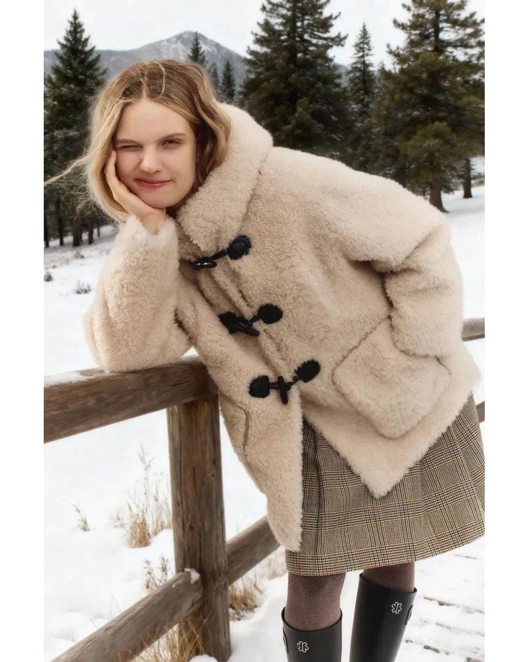 Fabrique Multicolor Cora Horn Button Hooded Jacket