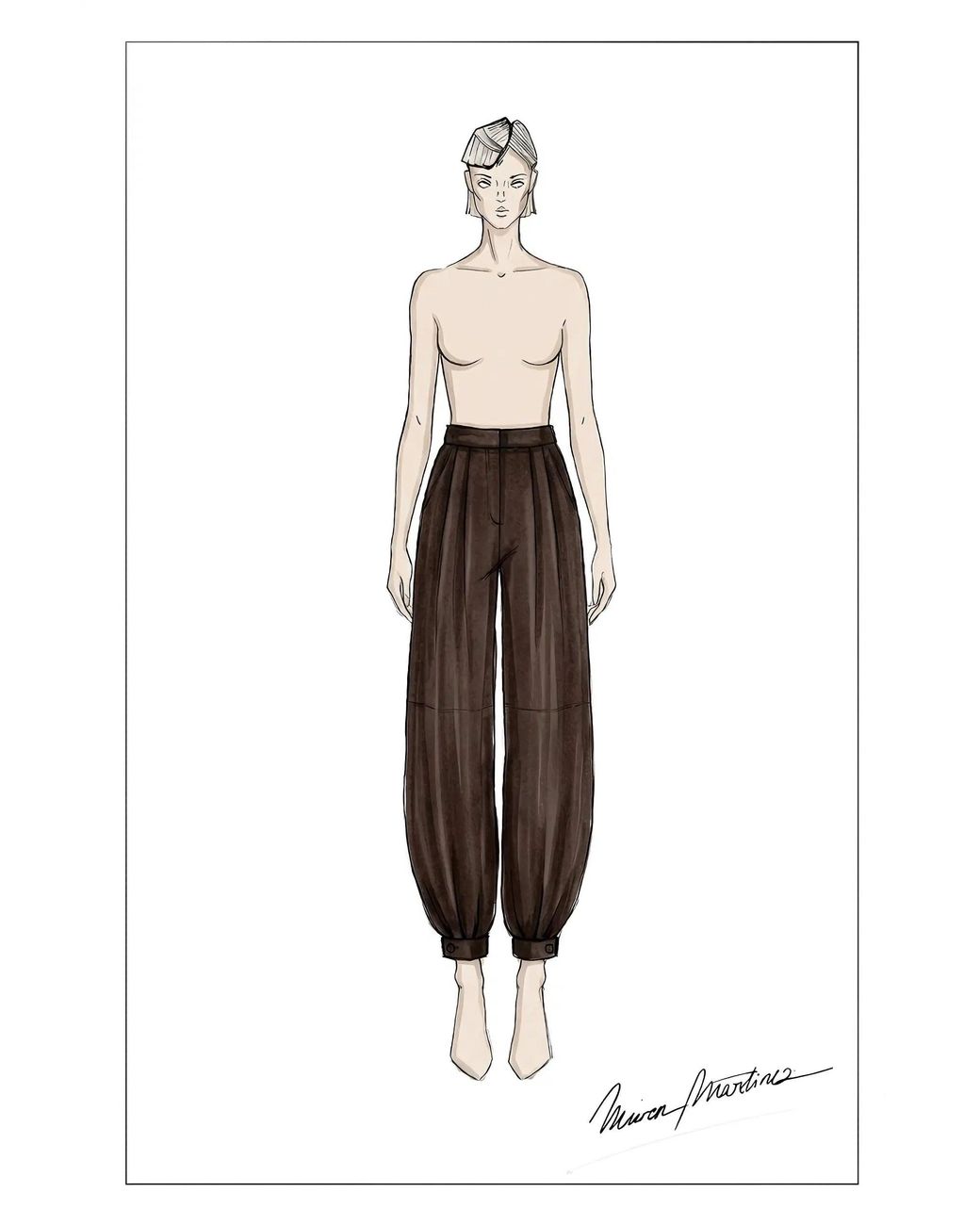 Fabrique Multicolor Blair Tapered Balloon Leg Trousers