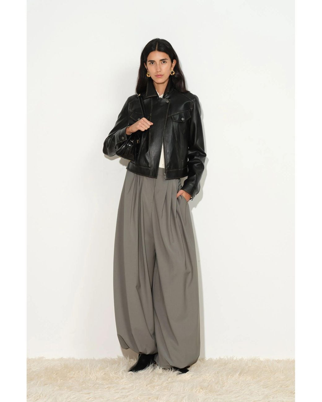 Fabrique Gray Fofia Drapey Balloon Pants