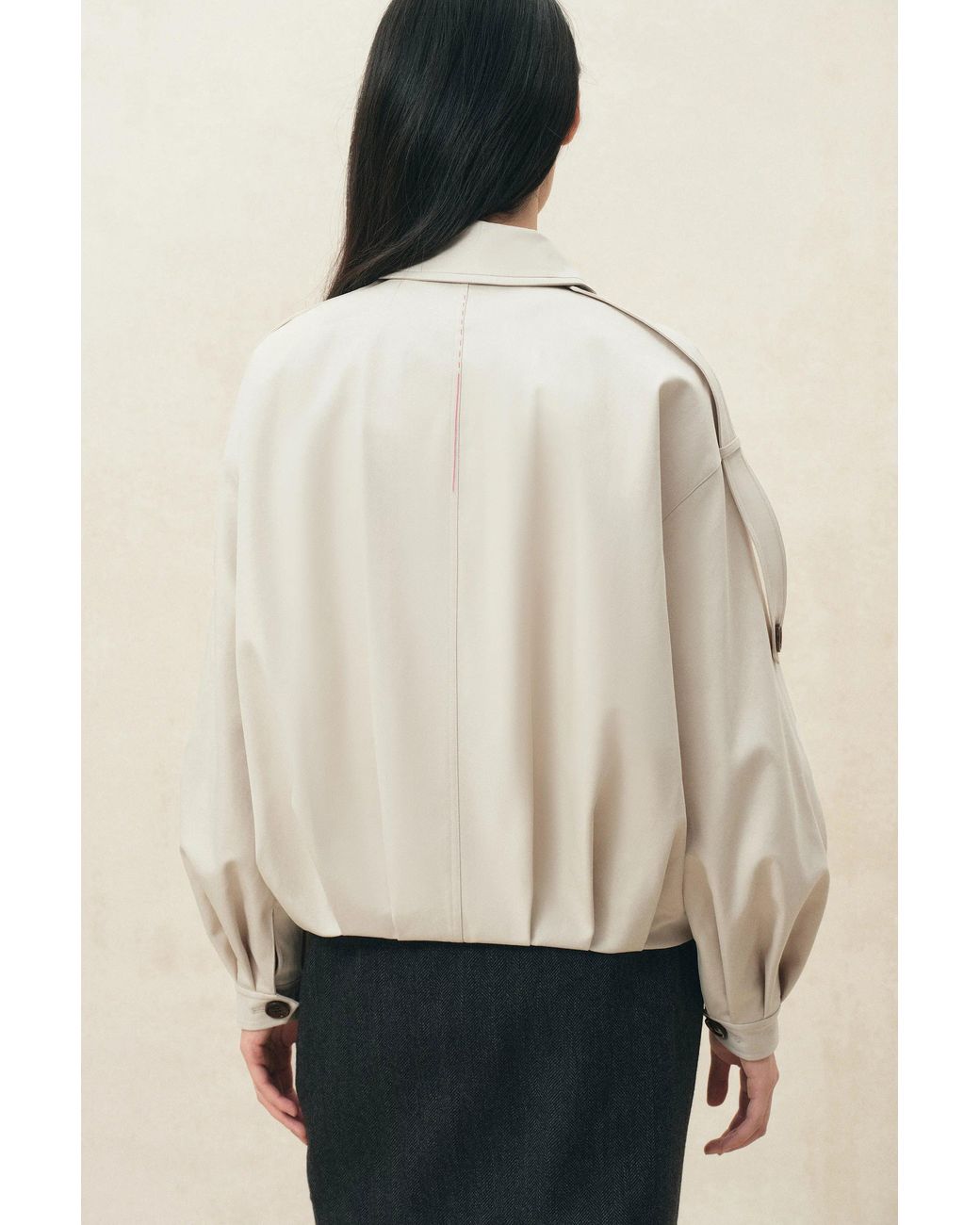 Fabrique Natural Enyo Ruched Hem Lightweight Jacket