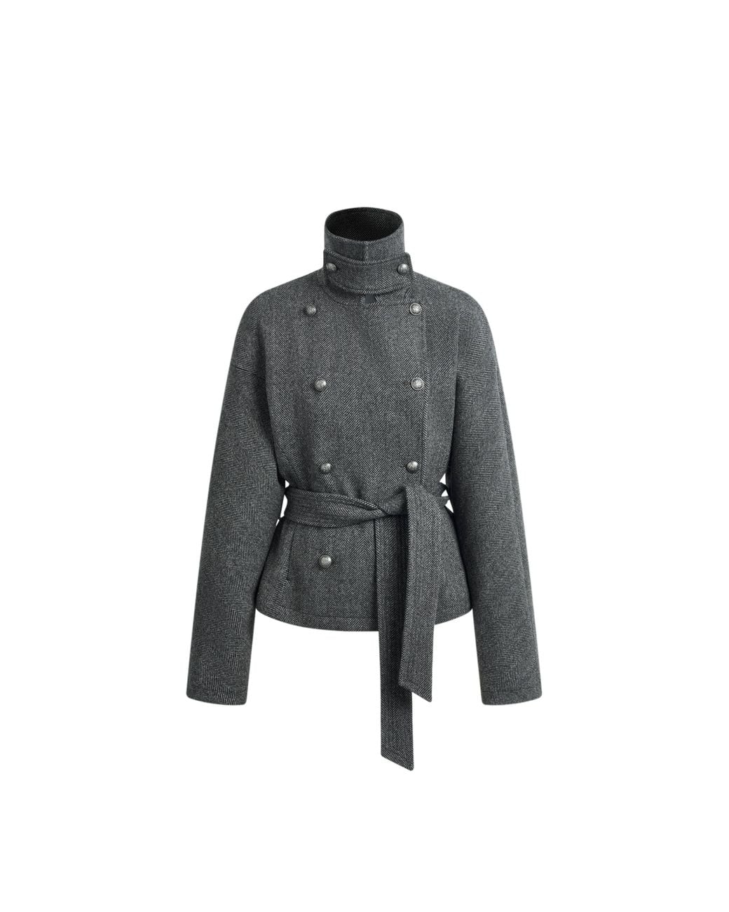Fabrique Blue Rae Napoleon Inspired Short Coat