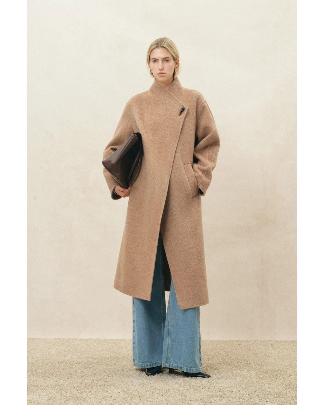 Fabrique Natural Tilda Camel Oversized Long Coat