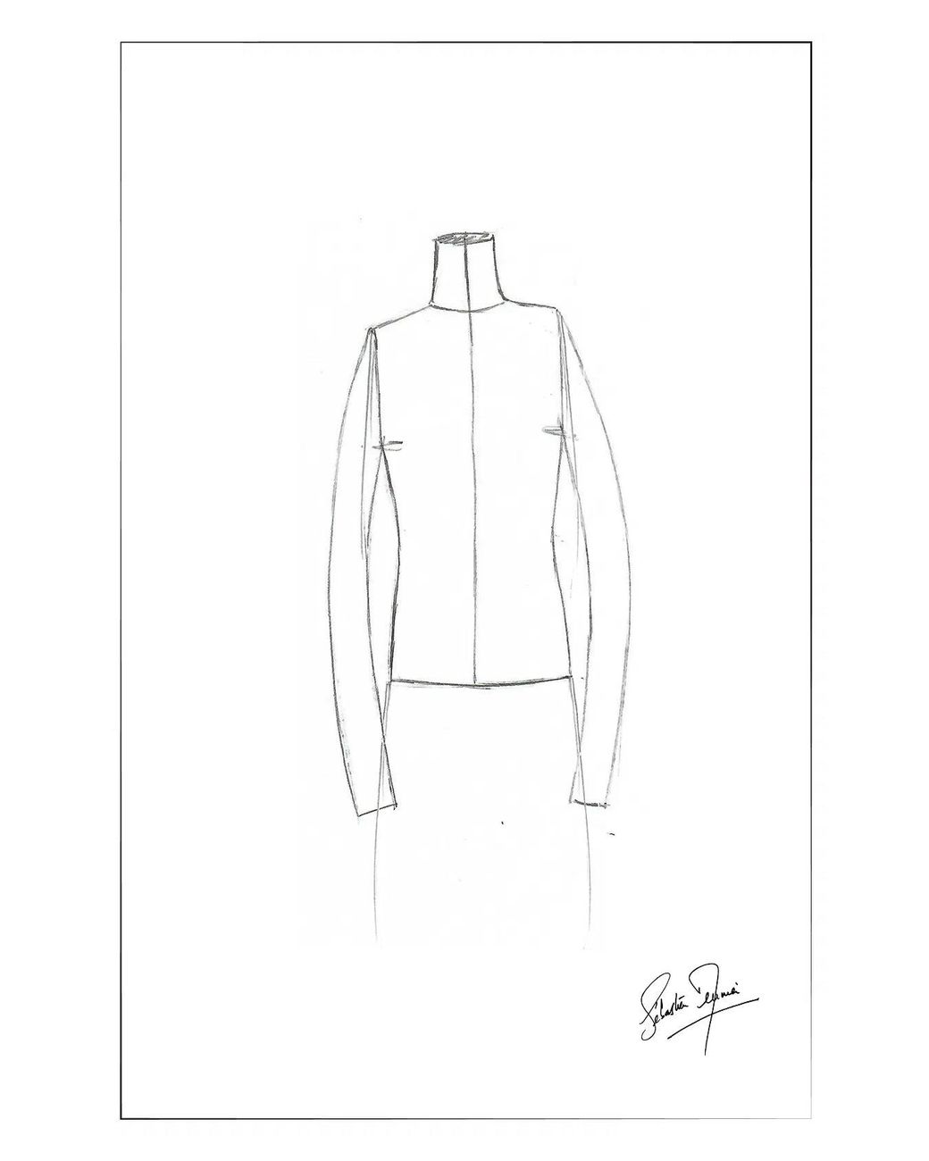 Fabrique Black Sibyl Turtleneck Fitted Top
