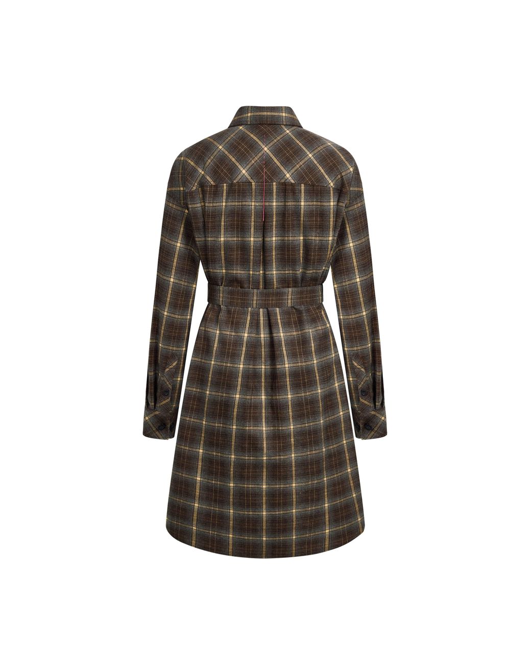 Fabrique Multicolor Holly Plaid Shirt Dress