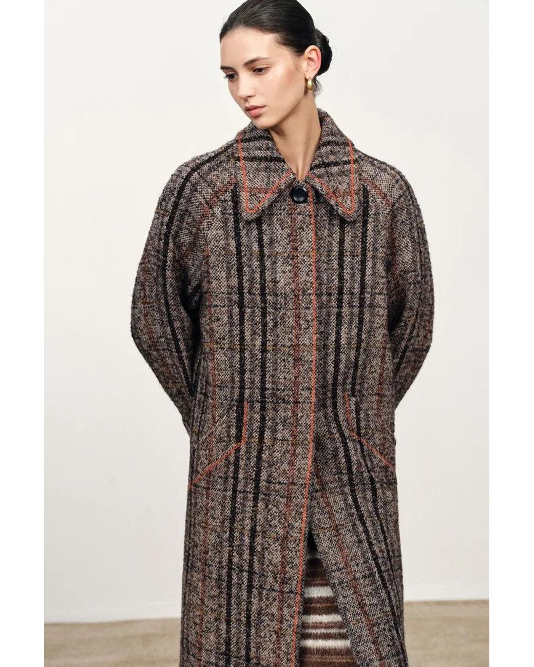 Fabrique Natural Oakley Check Coat