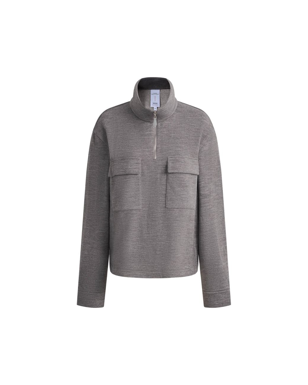 Fabrique Natural Isadora Half Zip Knit Top
