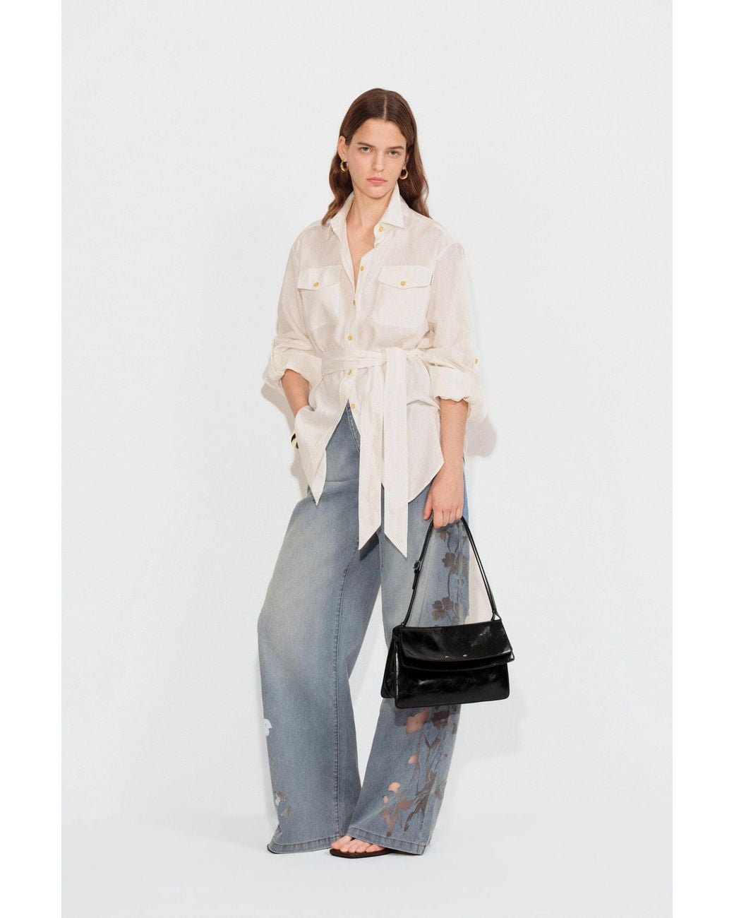 Fabrique Black Soft Rialto Double Flap Bag