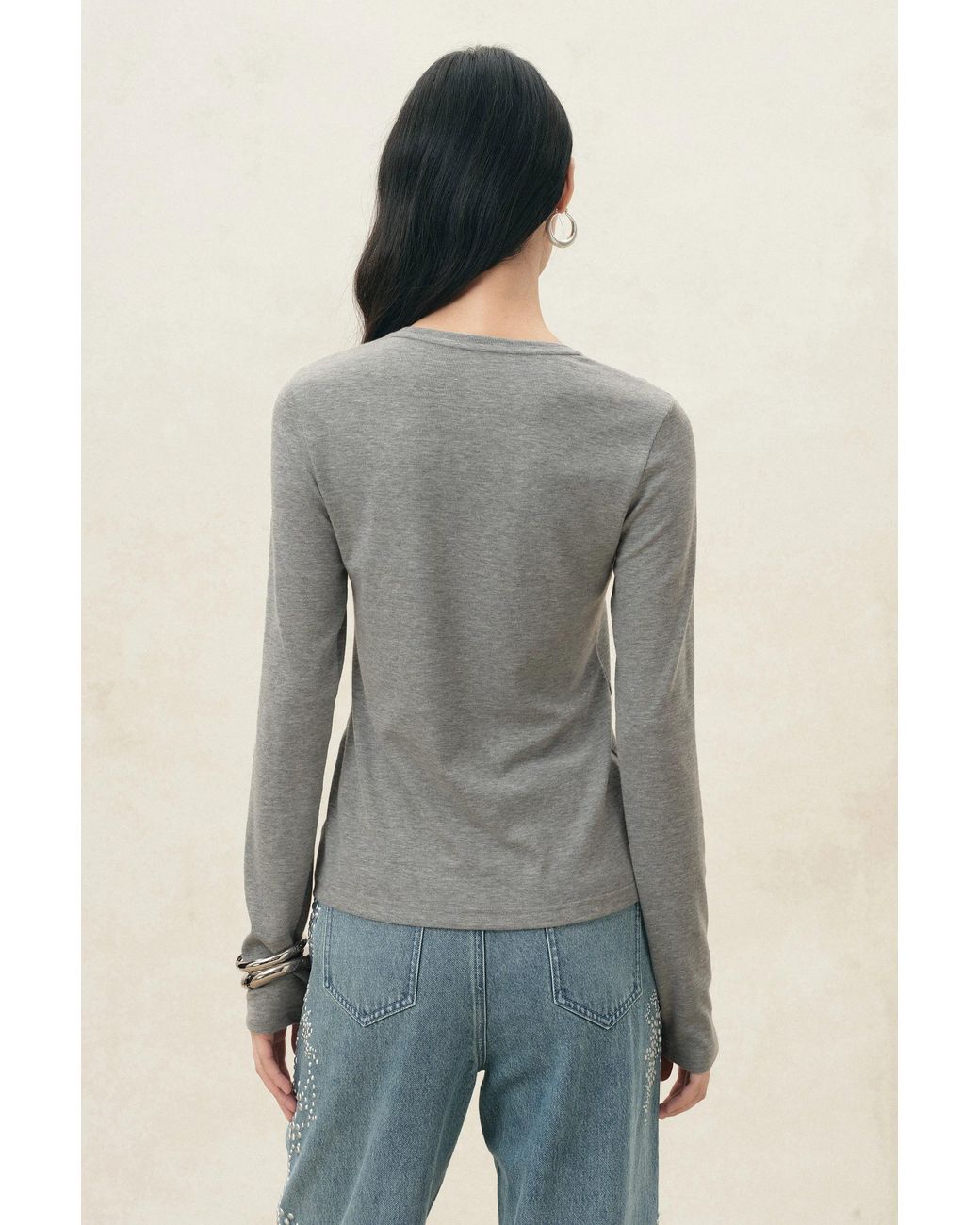 Fabrique Blue Ella Structured Seam Detail Top