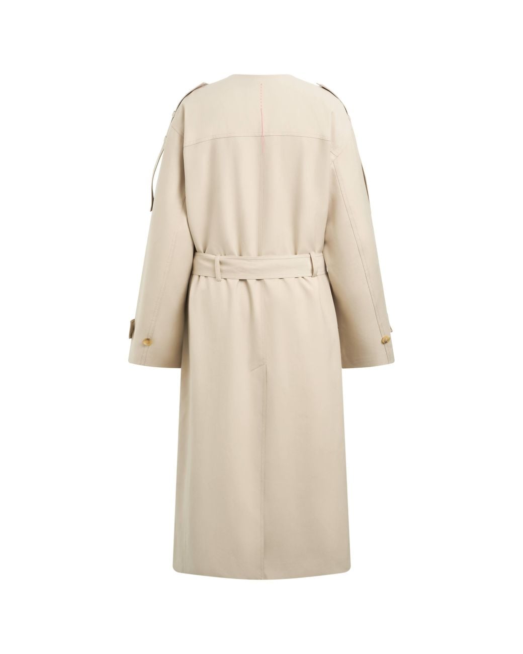 Fabrique Natural Audrey Deconstructed Double Breasted Belted Trench Coat