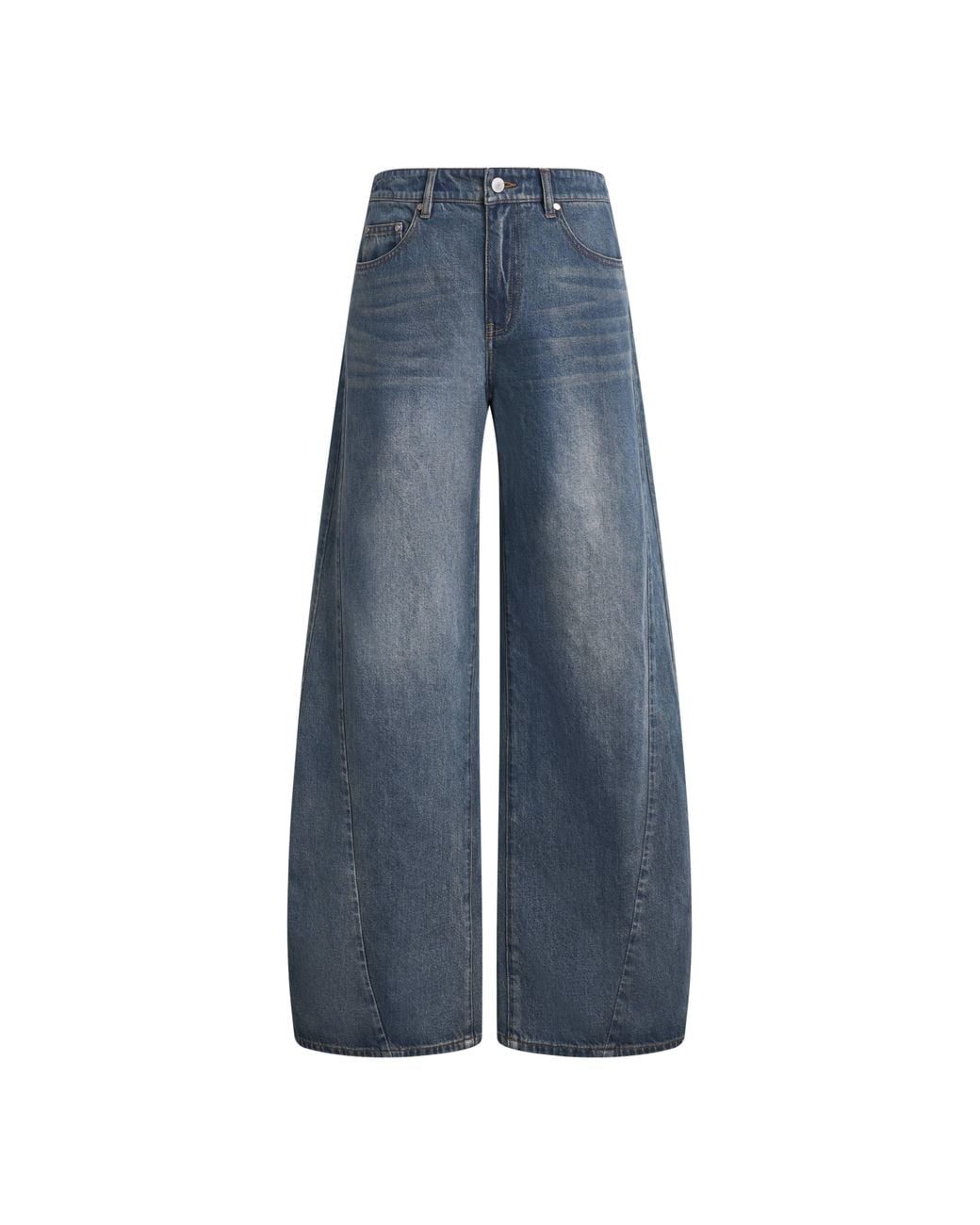 Fabrique Blue Hazel Vintage Deconstructed Barrel Leg Jeans