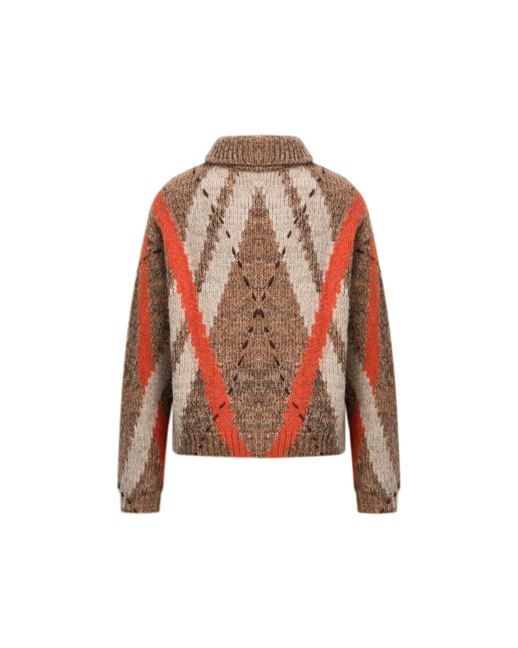 Fabrique Orange Sulwen Vintage Argyle Sweater