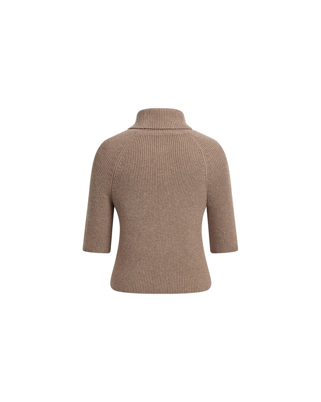Fabrique Blue Evelyn Short Sleeve Turtleneck Sweater