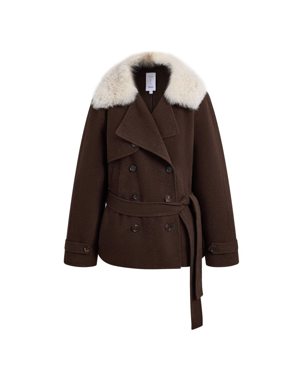 Fabrique Natural Freya Belted Low Waist Cropped Coat