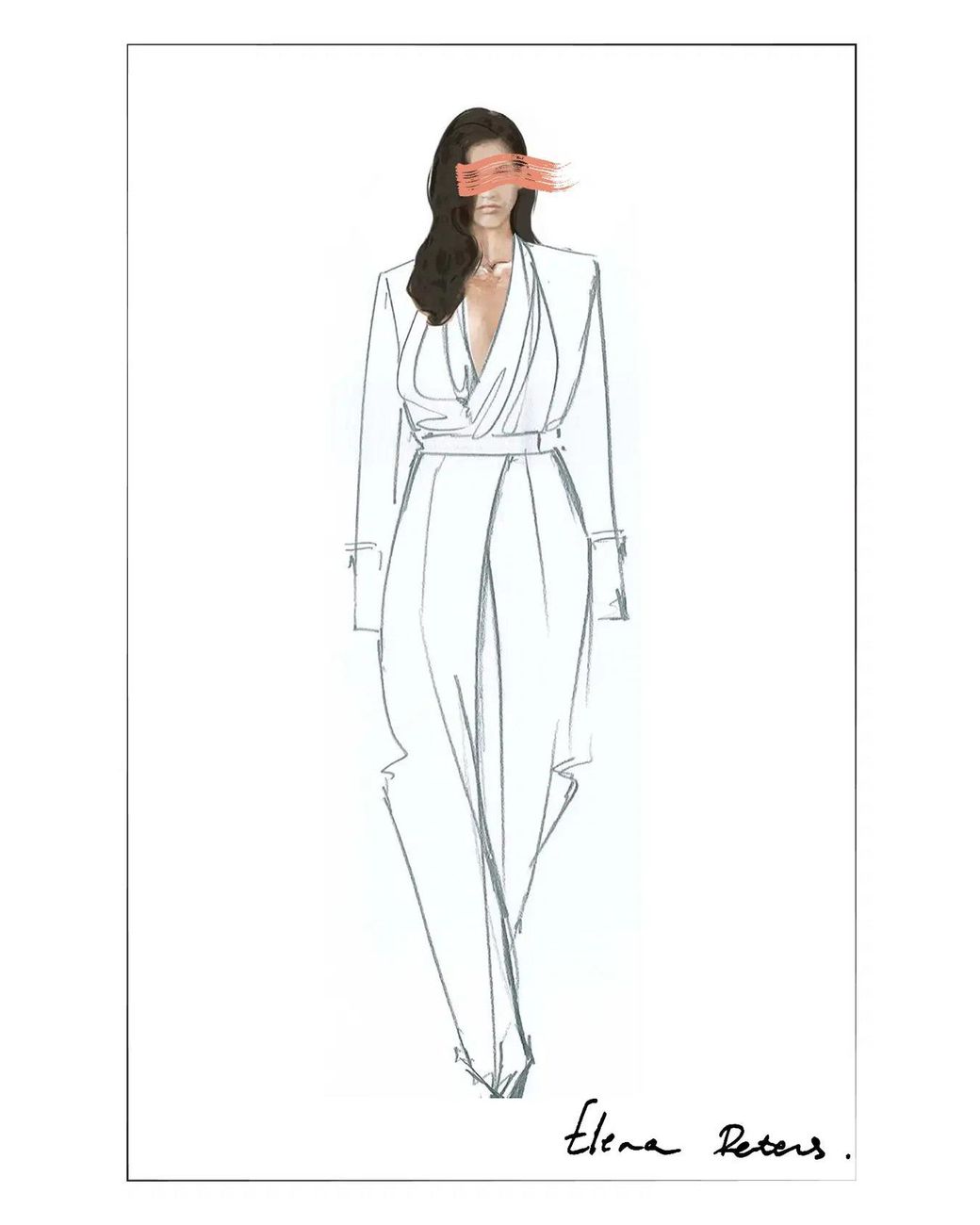 Fabrique Metallic Madrid Draped Shoulder Pad Blouse
