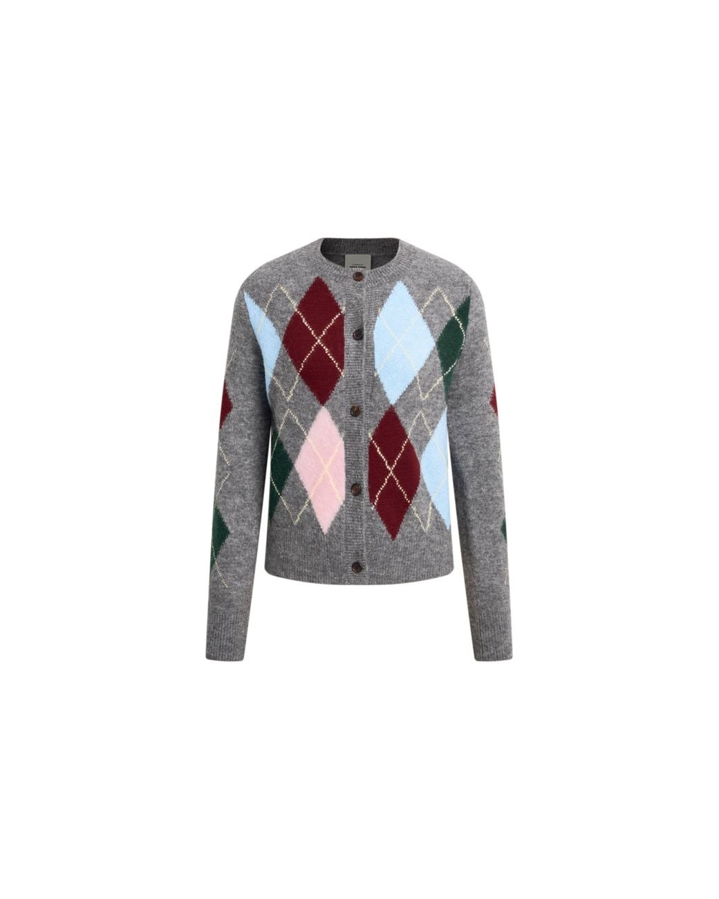 Fabrique White Hart Argyle Fitted Cropped Cardigan