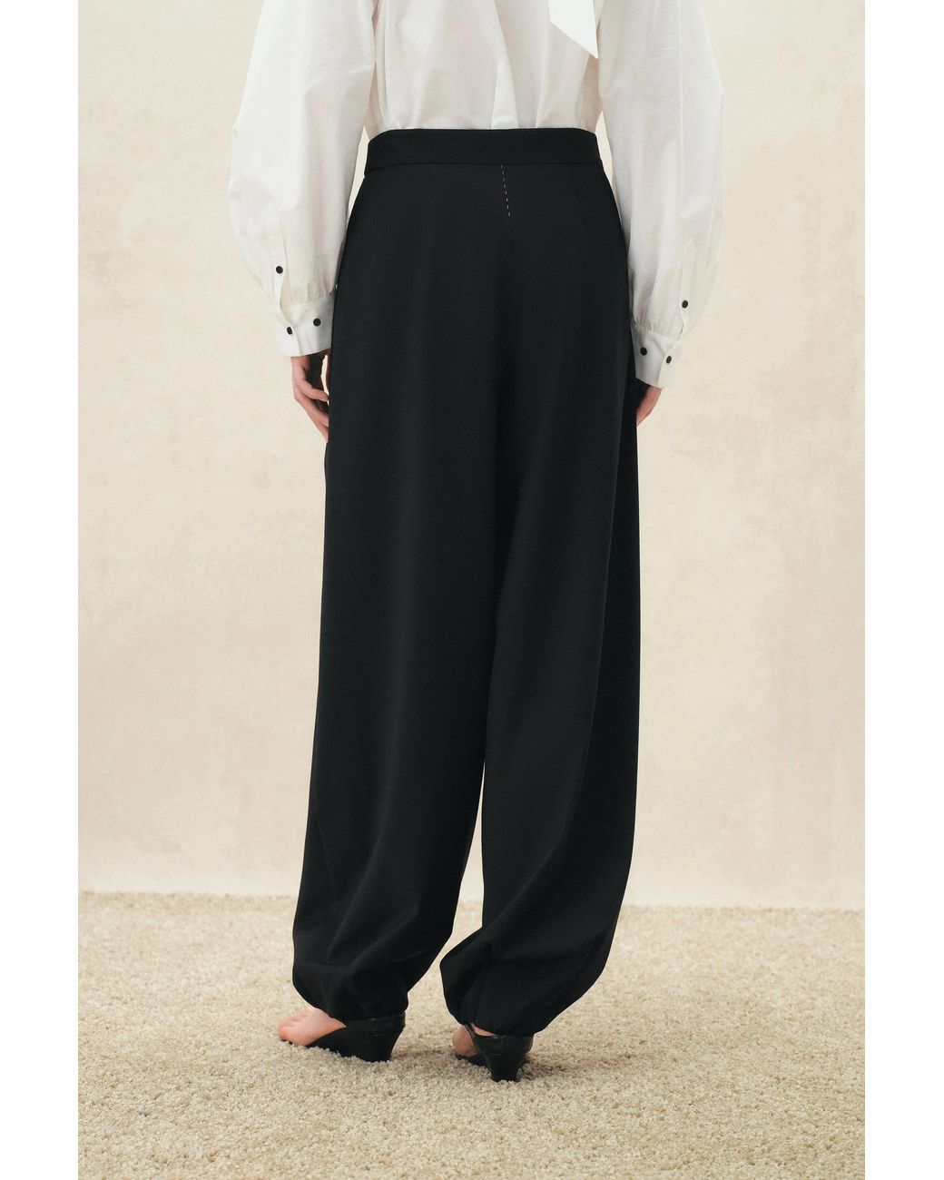 Fabrique Black Rio Drapey Balloon Pants