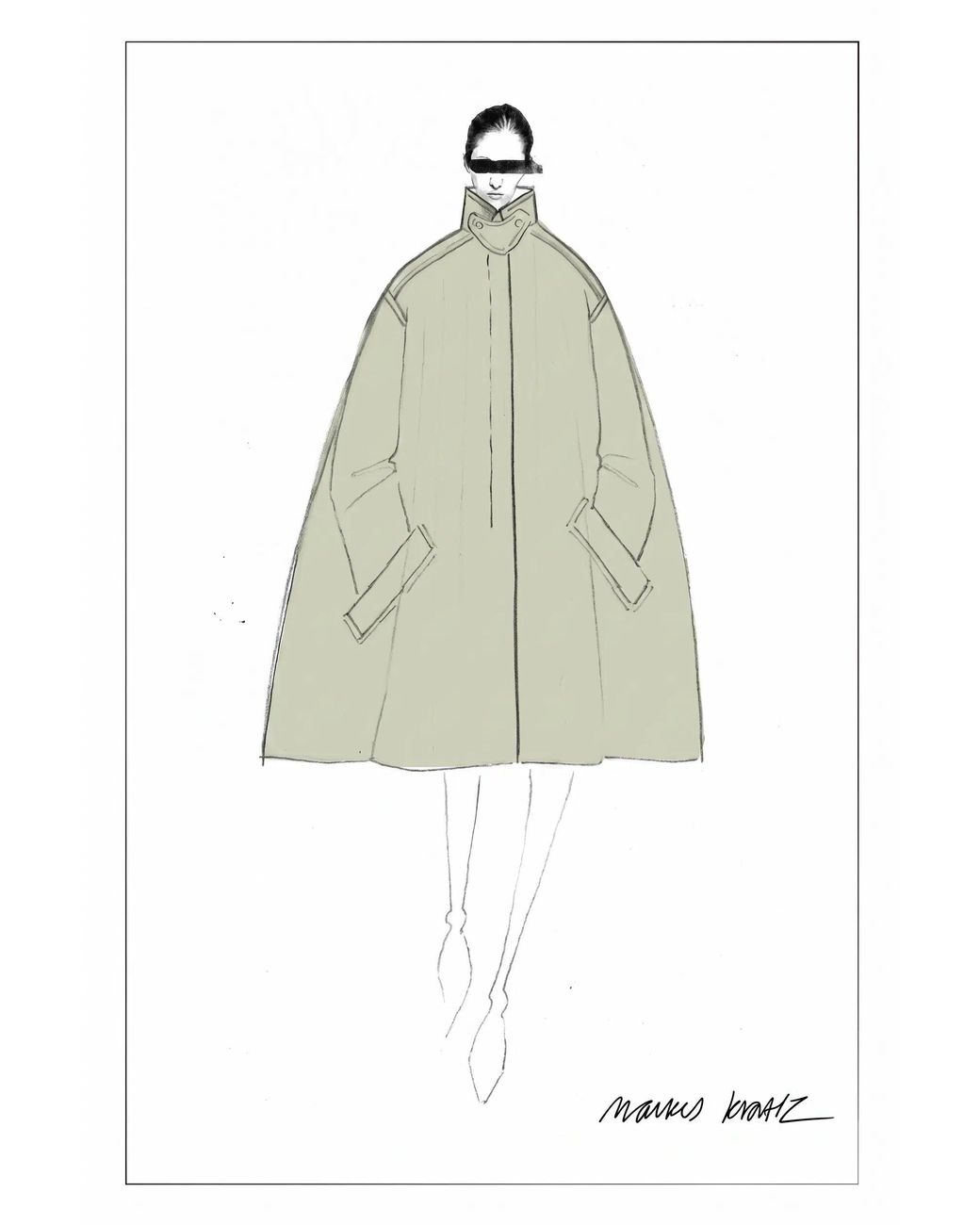Fabrique Natural Melody Plaid Accent Trench Coat