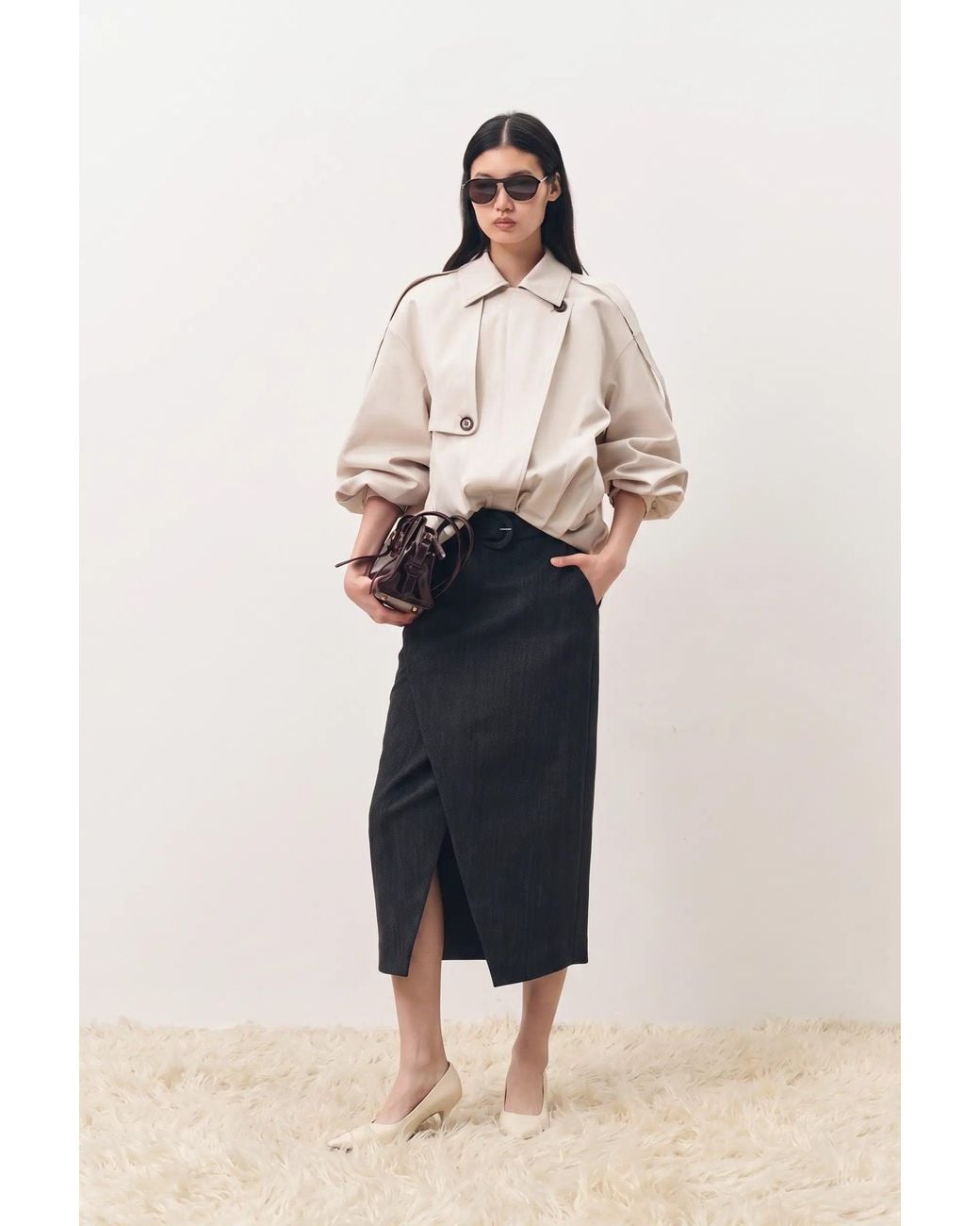 Fabrique Natural Enyo Ruched Hem Lightweight Jacket
