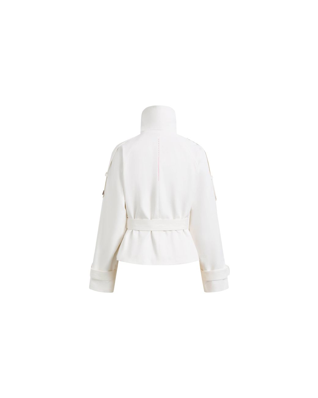 Fabrique Natural Minsmere Structured Belted Cropped Trench Coat