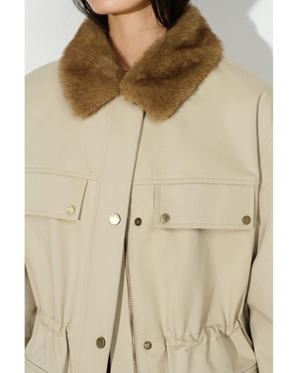 Fabrique Natural Clara Drawstring Waist Field Jacket
